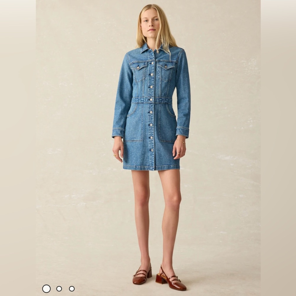 Faherty Michelle Denim Dress size 6 - NEVER WORN
